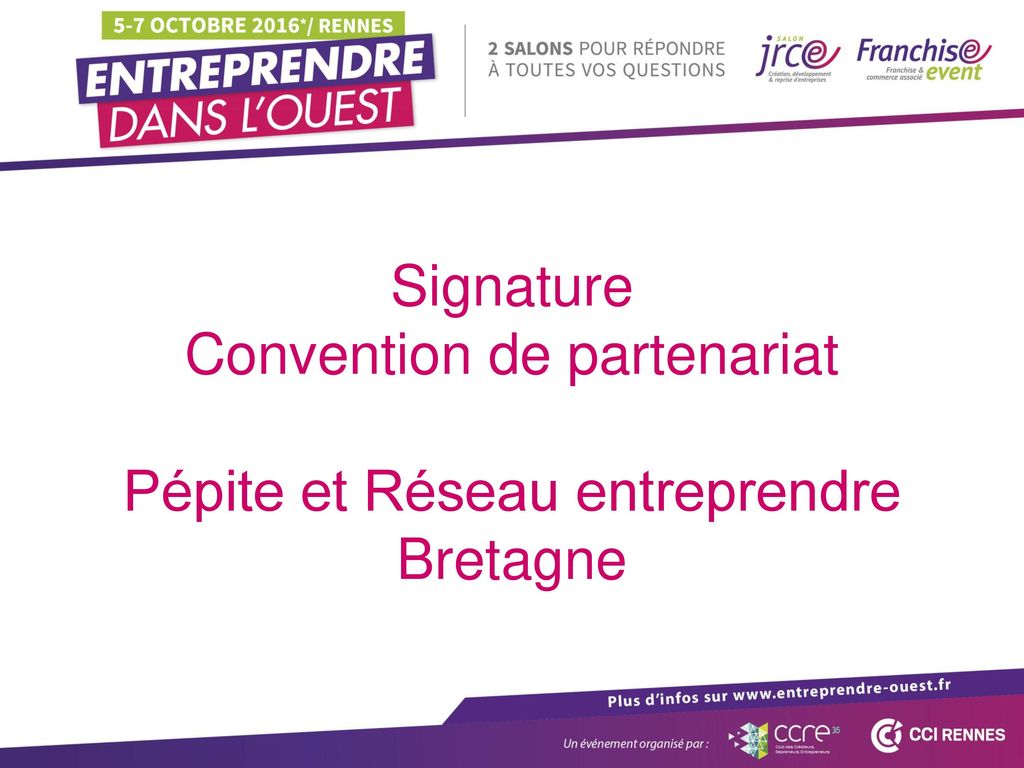 Convention de partenariat Pépite et Réseau entreprendre Bretagne