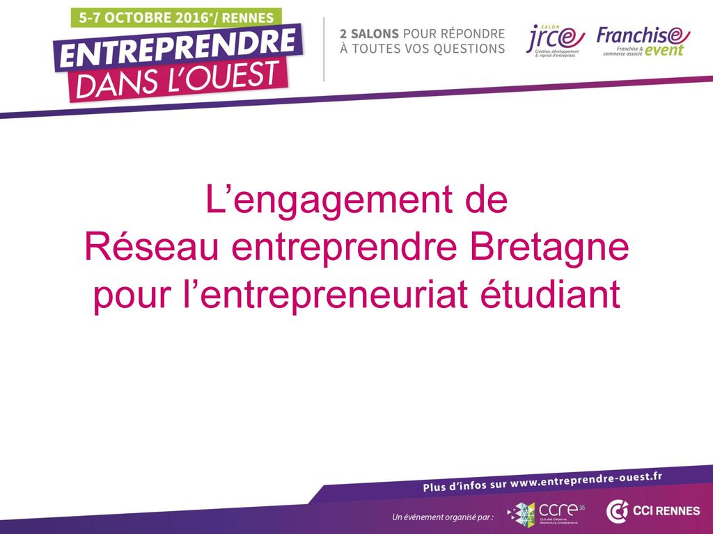 Réseau entreprendre Bretagne pour l’entrepreneuriat étudiant