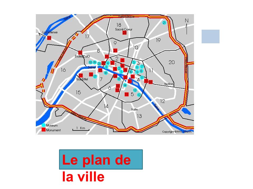 Le plan de la ville