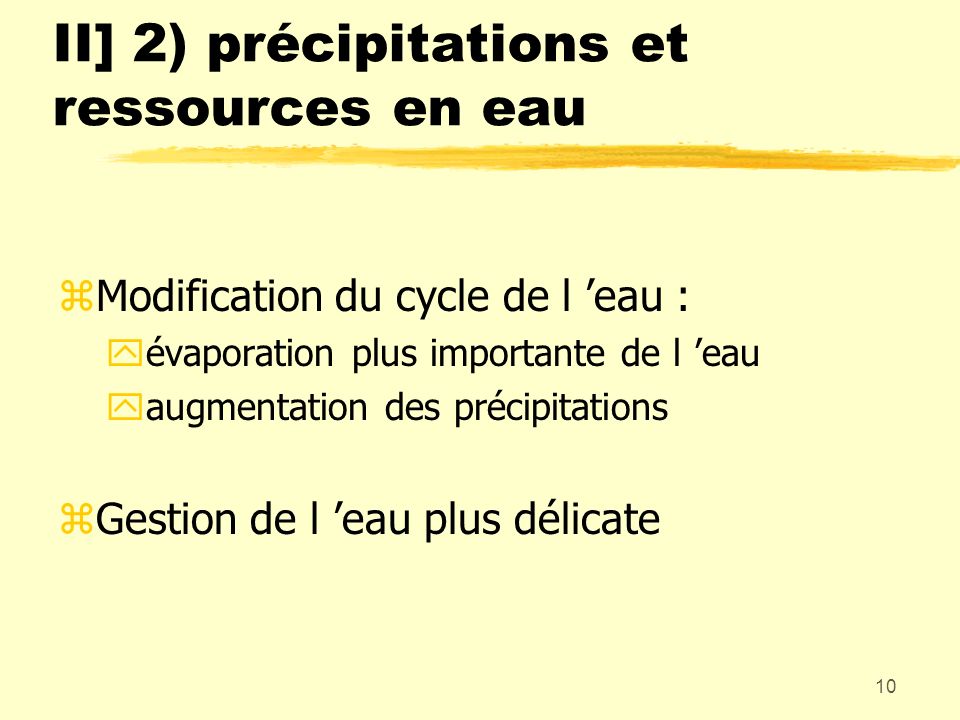 II] 2) précipitations et ressources en eau