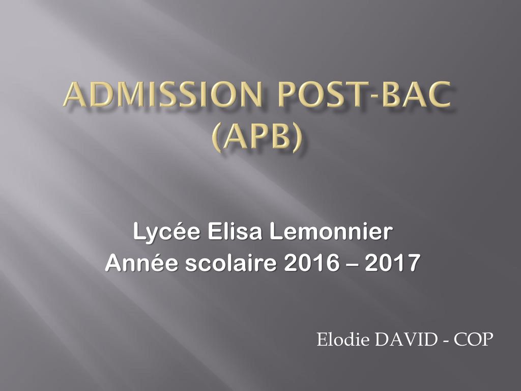 Admission Post-Bac (APB)
