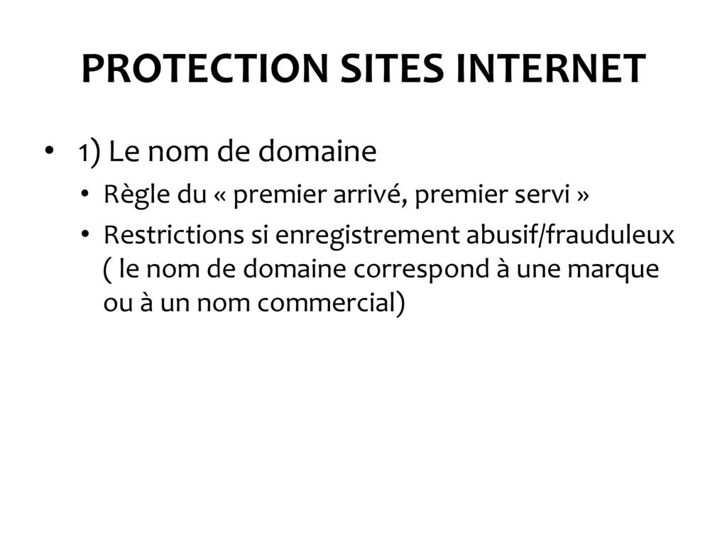 PROTECTION SITES INTERNET