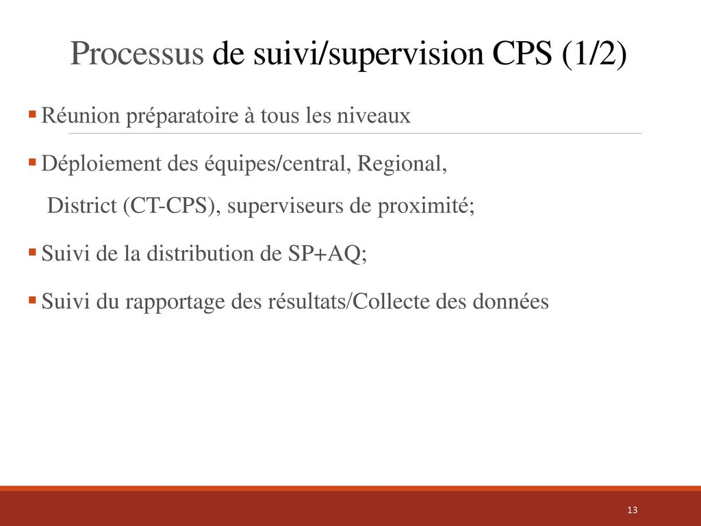 Processus de suivi/supervision CPS (1/2)