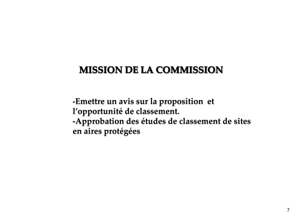 mission de la commission