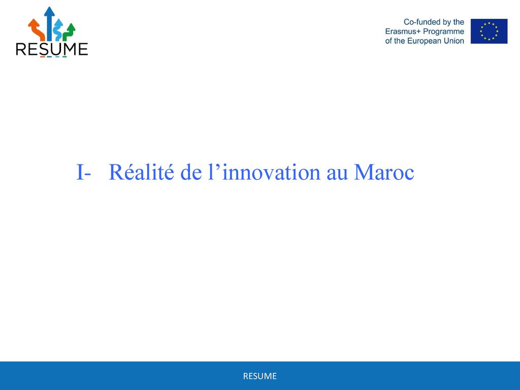 I- Réalité de l’innovation au Maroc