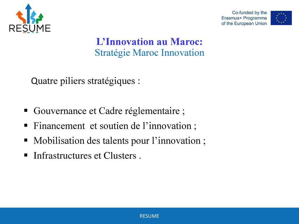 L’Innovation au Maroc: Stratégie Maroc Innovation