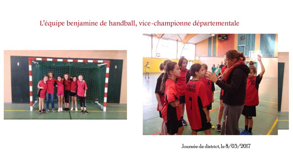 L’équipe benjamine de handball, vice-championne départementale