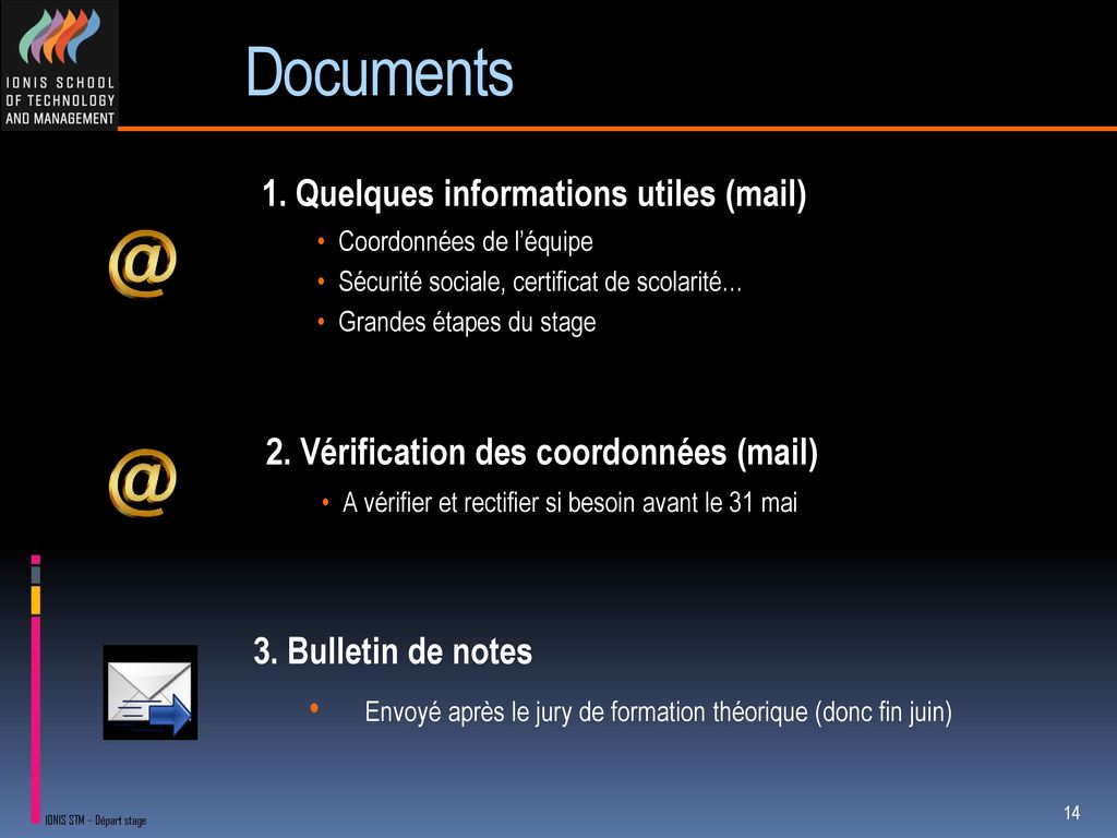 Documents 1. Quelques informations utiles (mail)
