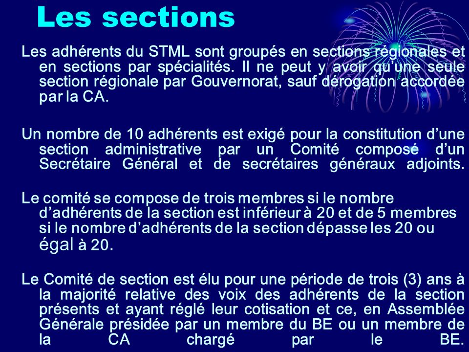 Les sections