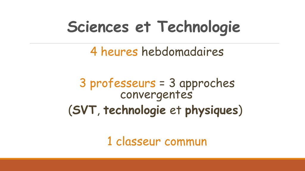 Sciences et Technologie