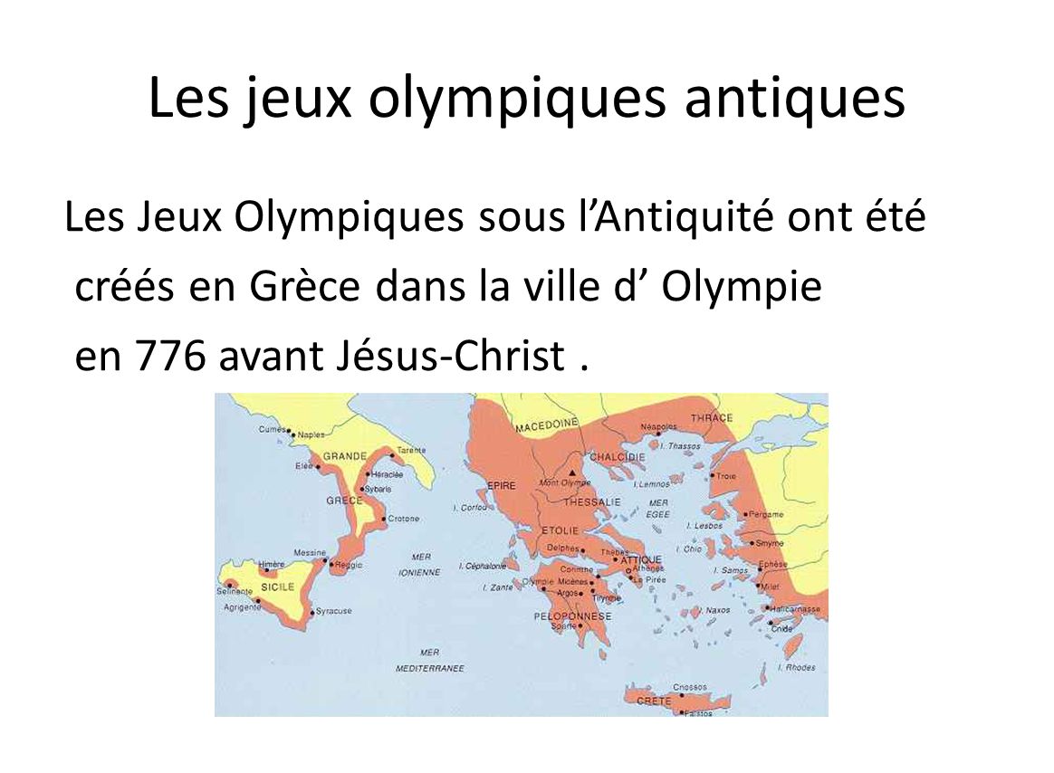 Les jeux olympiques antiques