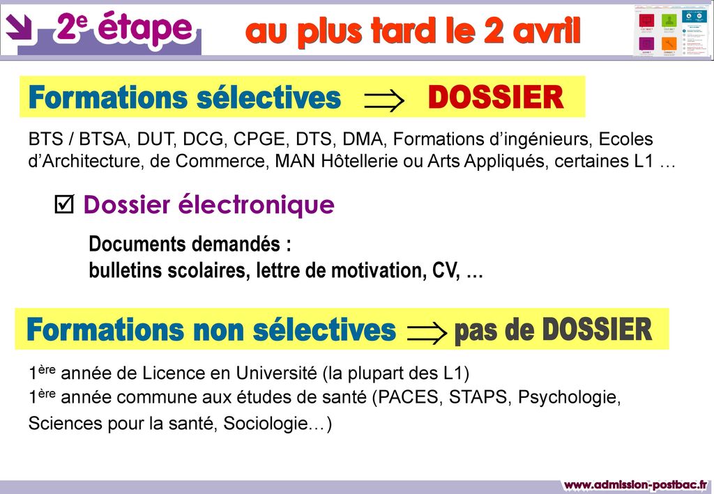 Formations sélectives DOSSIER