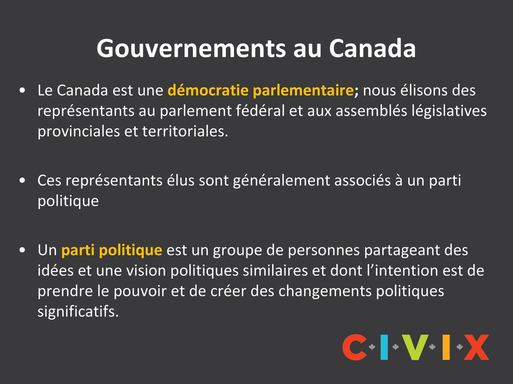 Gouvernements au Canada