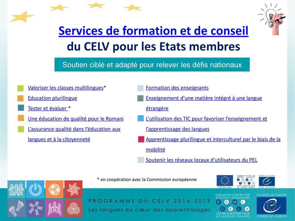 Services de formation et de conseil du CELV pour les Etats membres