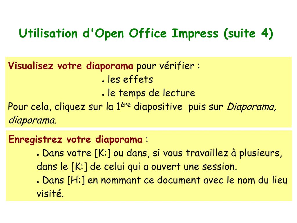 Utilisation d Open Office Impress (suite 4)