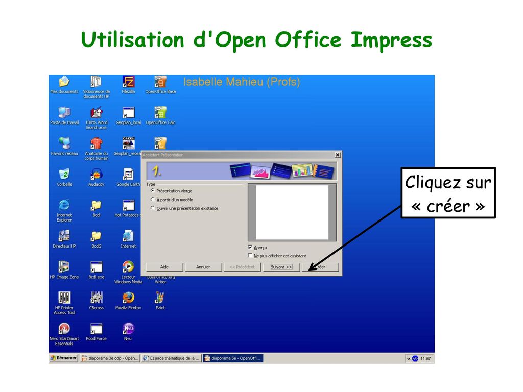 Utilisation d Open Office Impress