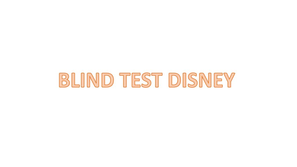 BLIND TEST DISNEY