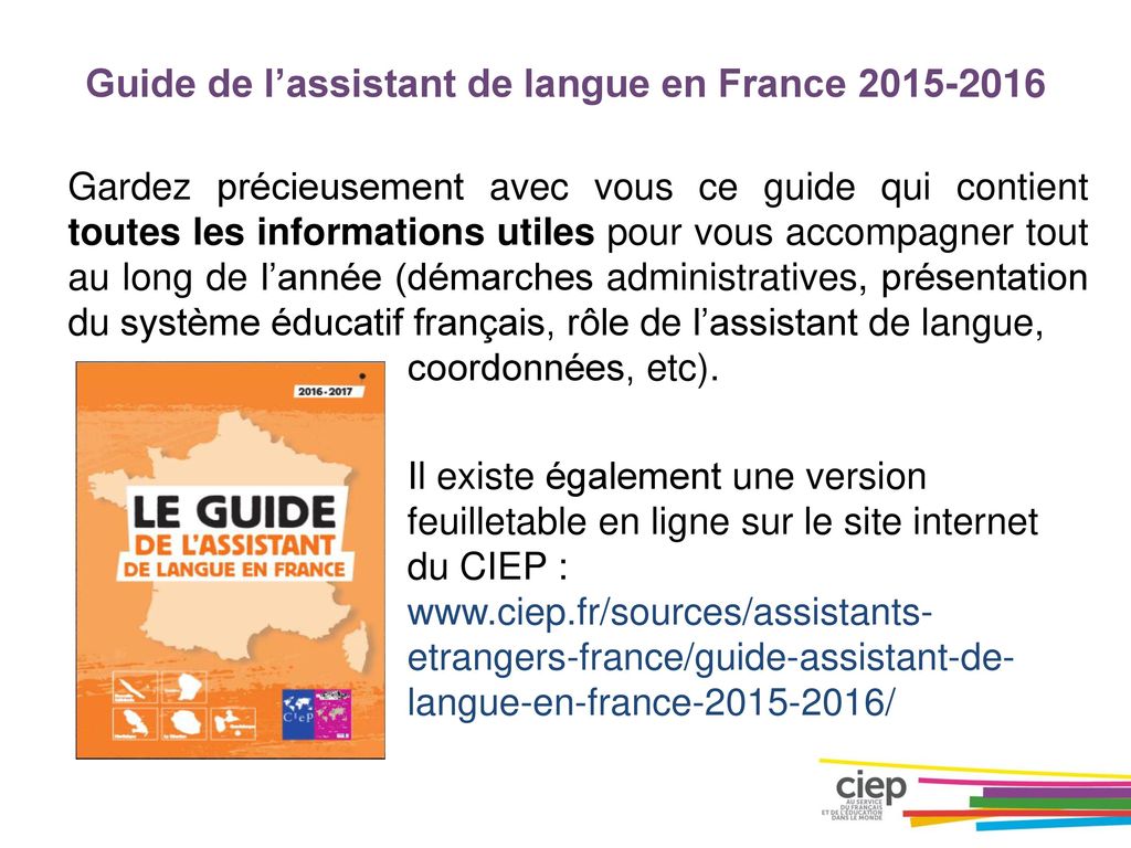 Guide de l’assistant de langue en France