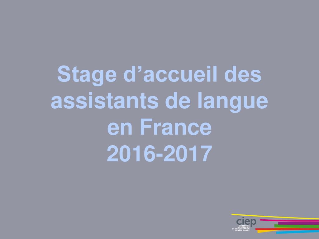 Stage d’accueil des assistants de langue en France