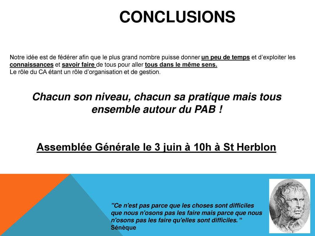 Assemblée Générale le 3 juin à 10h à St Herblon