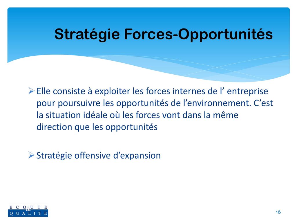 Stratégie Forces-Opportunités
