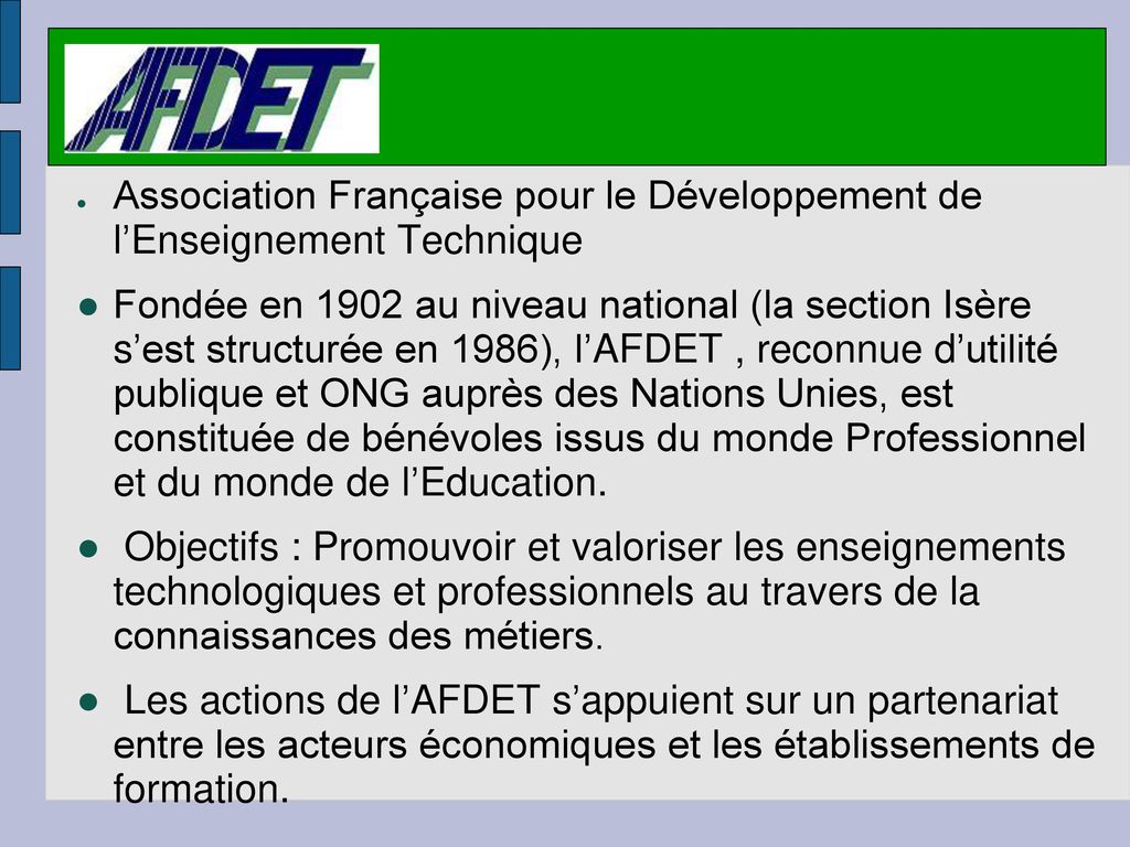 Association Française pour le Développement de l’Enseignement Technique
