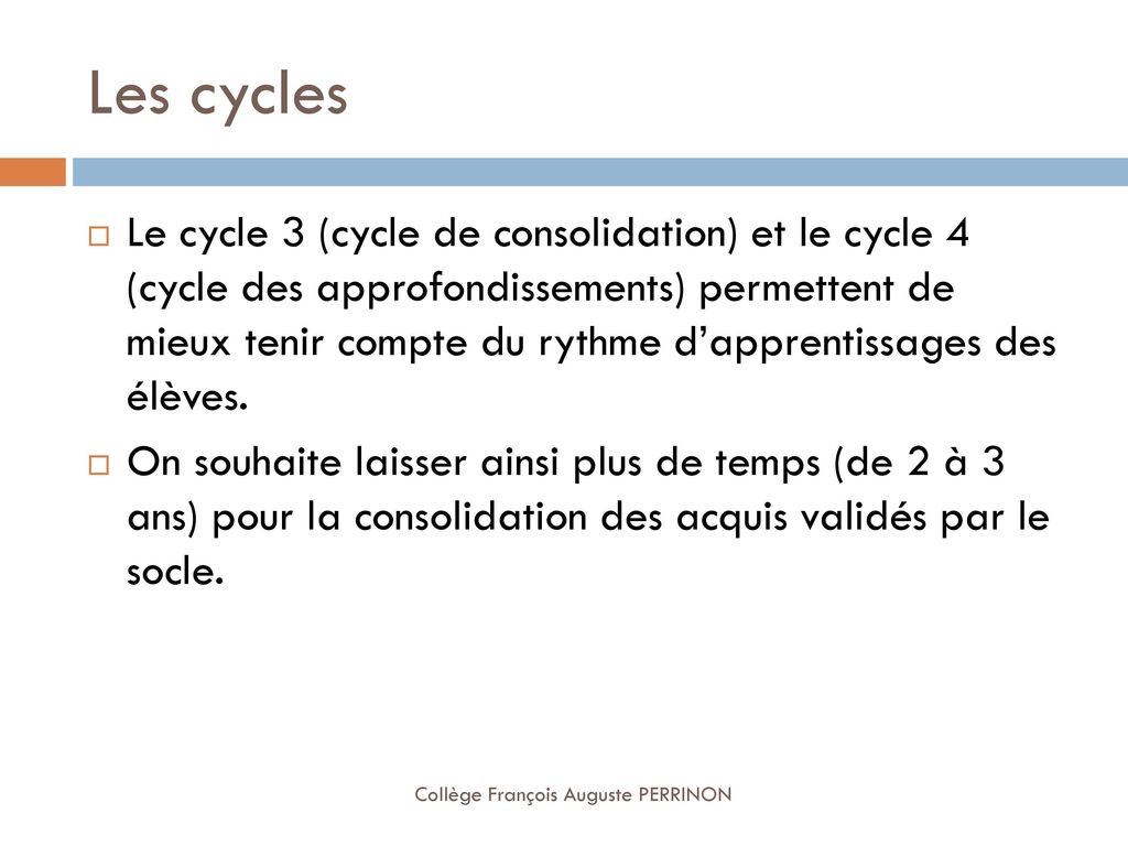 Les cycles