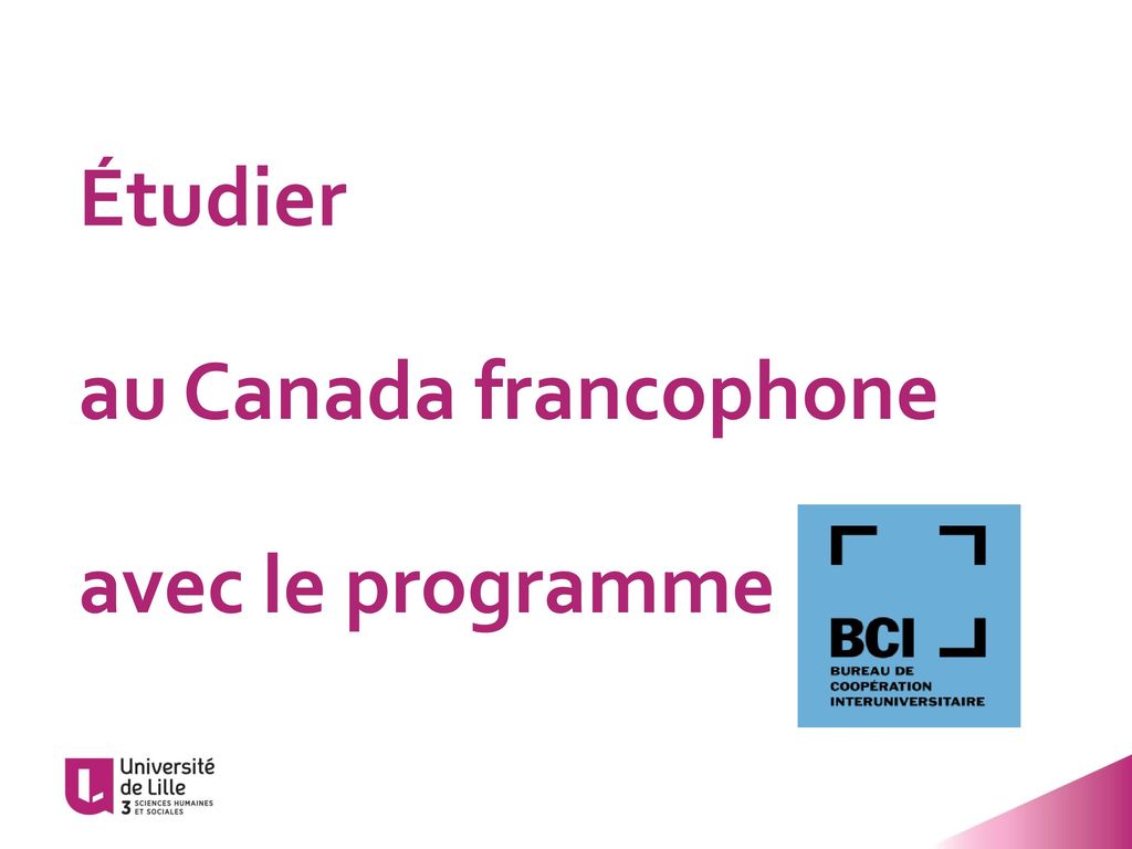 Étudier au Canada francophone avec le programme