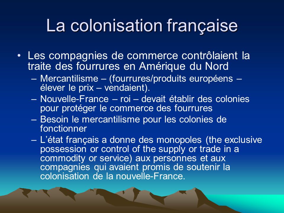 La colonisation française