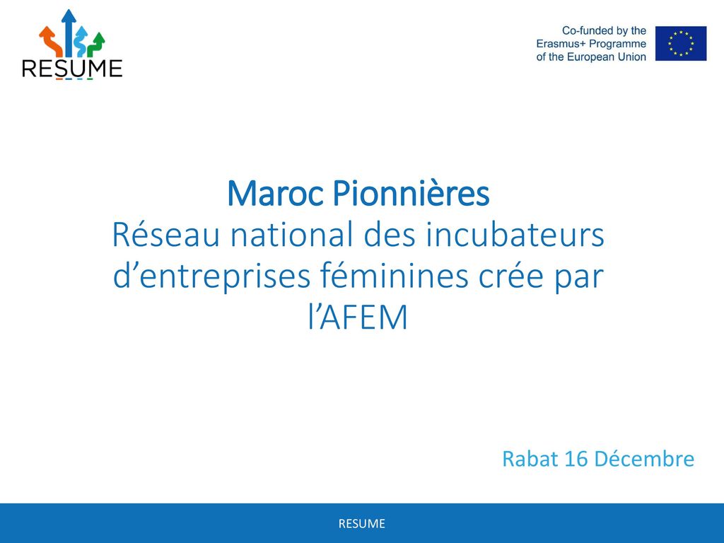 Maroc Pionnières Réseau national des incubateurs d’entreprises féminines crée par l’AFEM