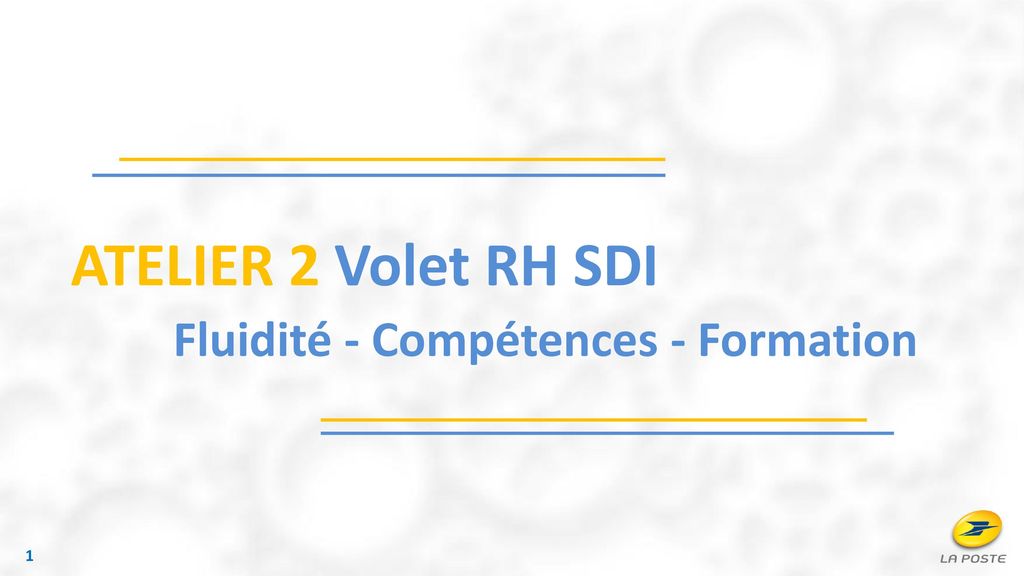 ATELIER 2 Volet RH SDI Fluidité - Compétences - Formation