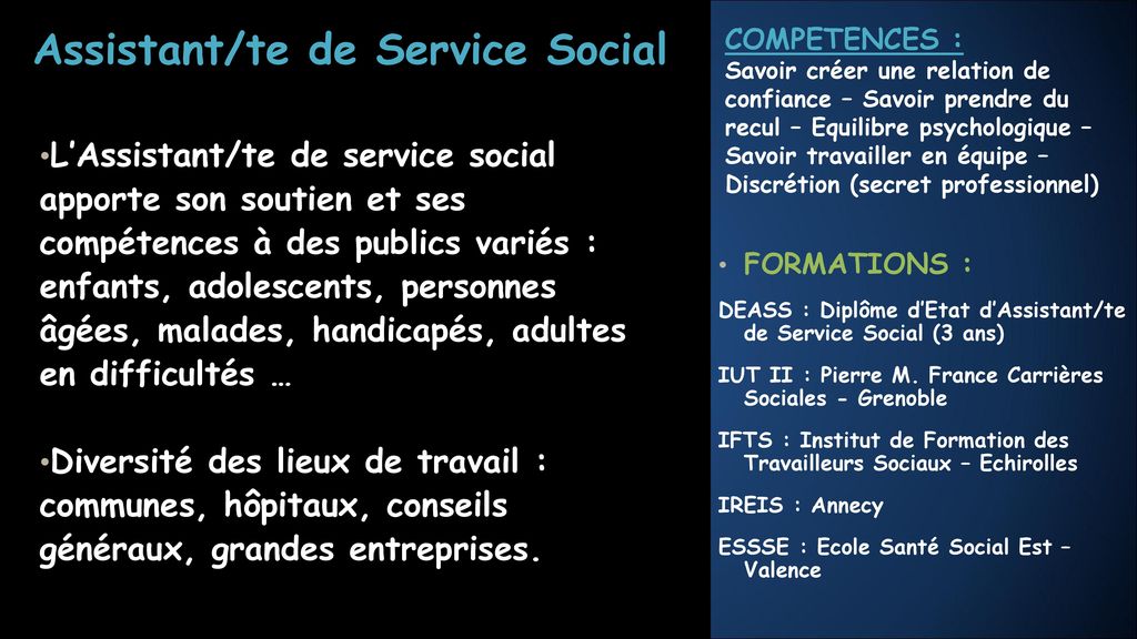 Assistant/te de Service Social