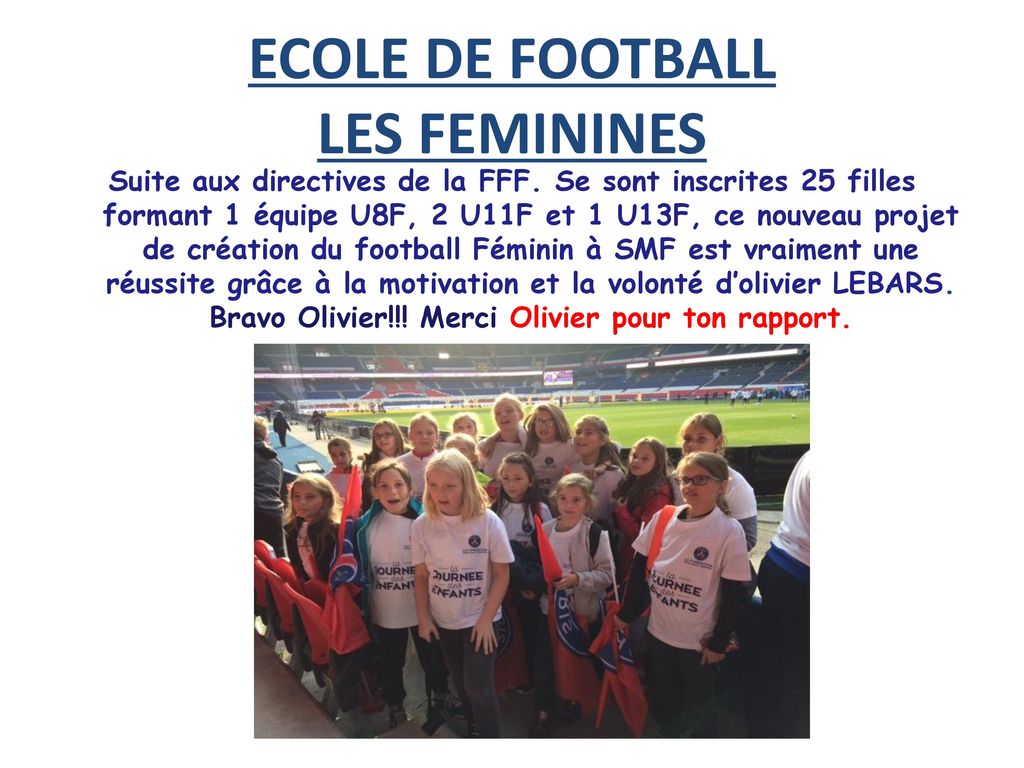 ECOLE DE FOOTBALL LES FEMININES