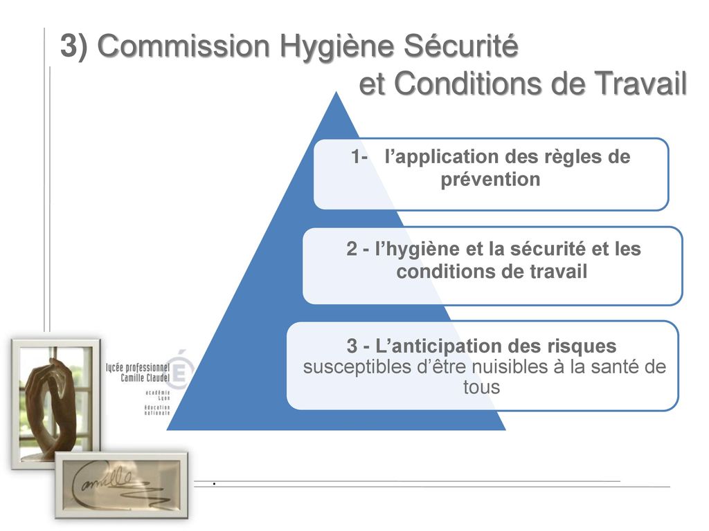 3) Commission Hygiène Sécurité et Conditions de Travail