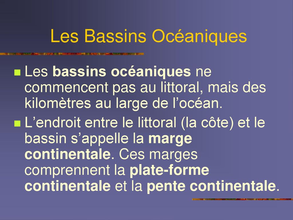 Les Bassins Océaniques