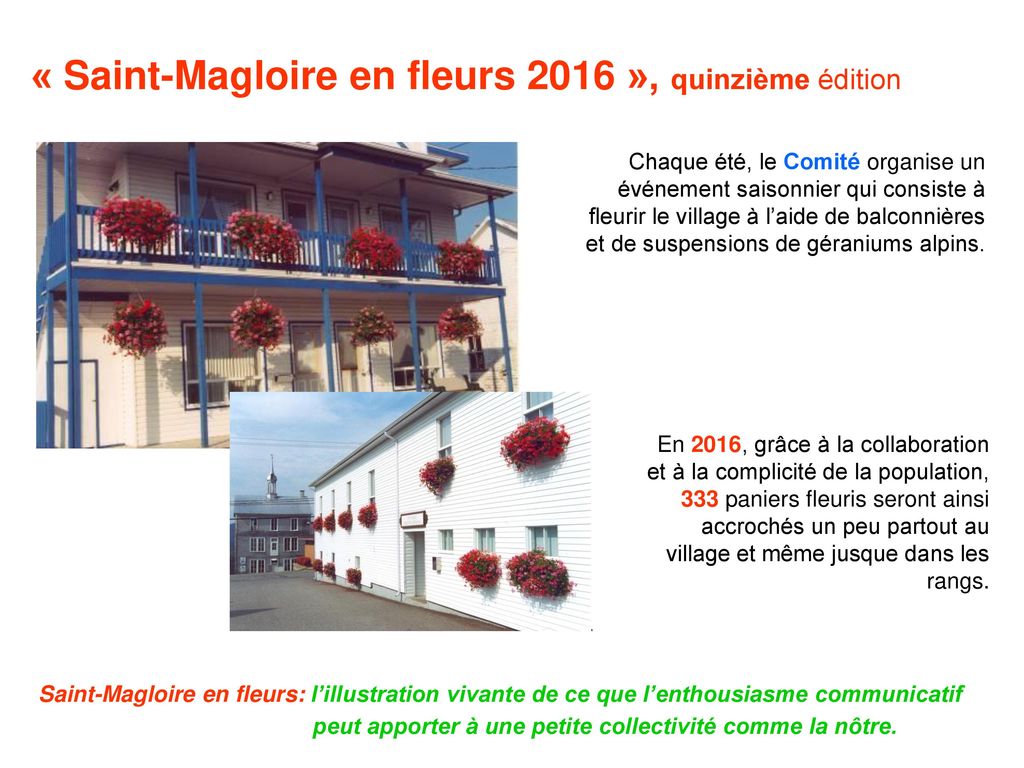 « Saint-Magloire en fleurs 2016 », quinzième édition