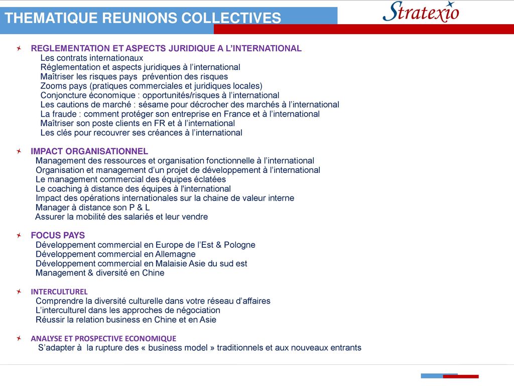 THEMATIQUE REUNIONS COLLECTIVES