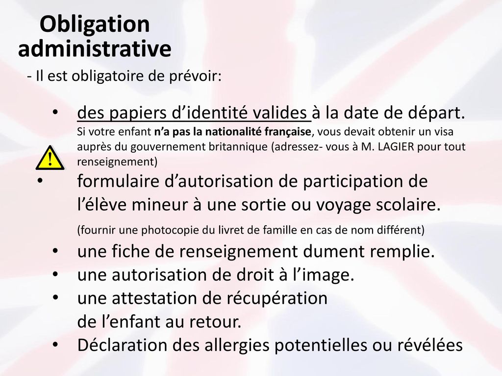 Obligation administrative