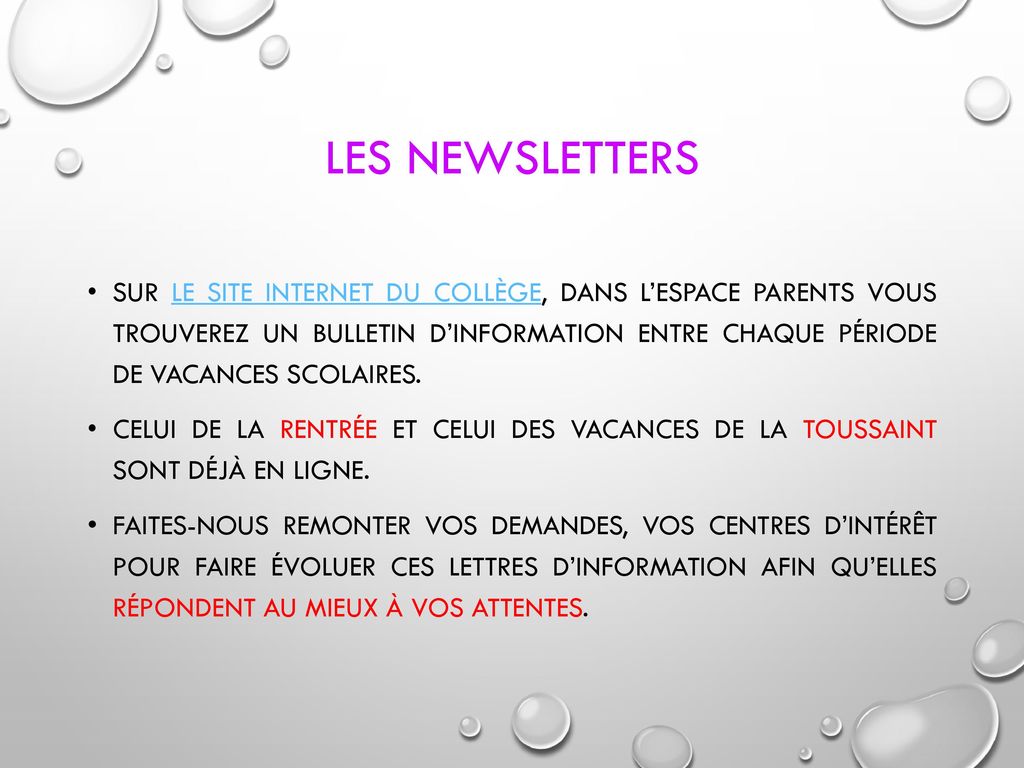 Les newsletters