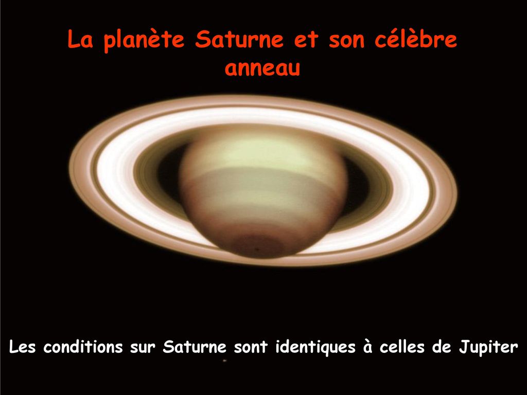 La planète Saturne et son célèbre anneau