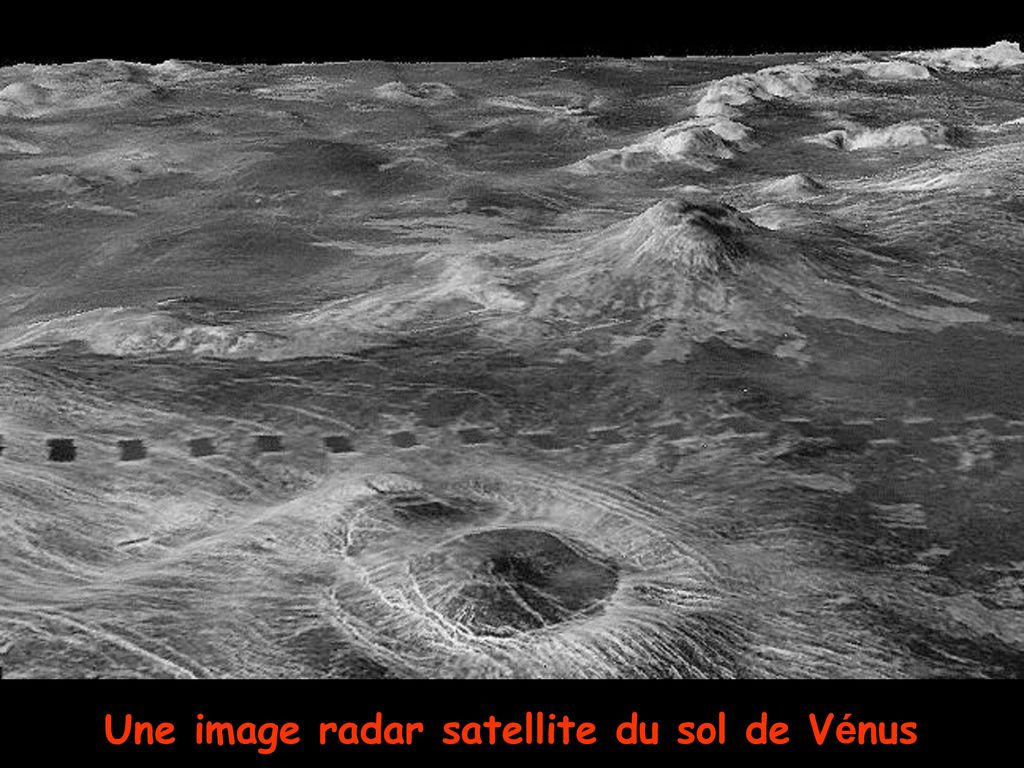 Une image radar satellite du sol de Vénus