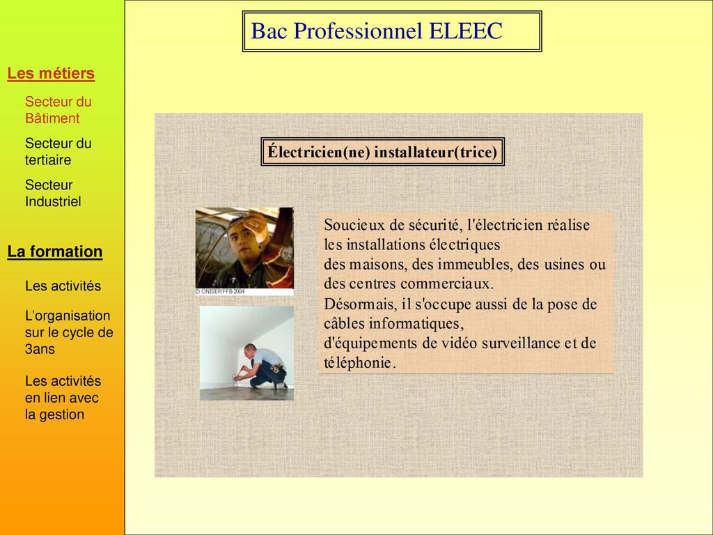 Bac Professionnel ELEEC