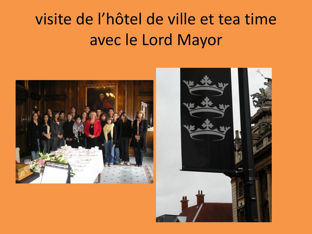 visite de l’hôtel de ville et tea time avec le Lord Mayor