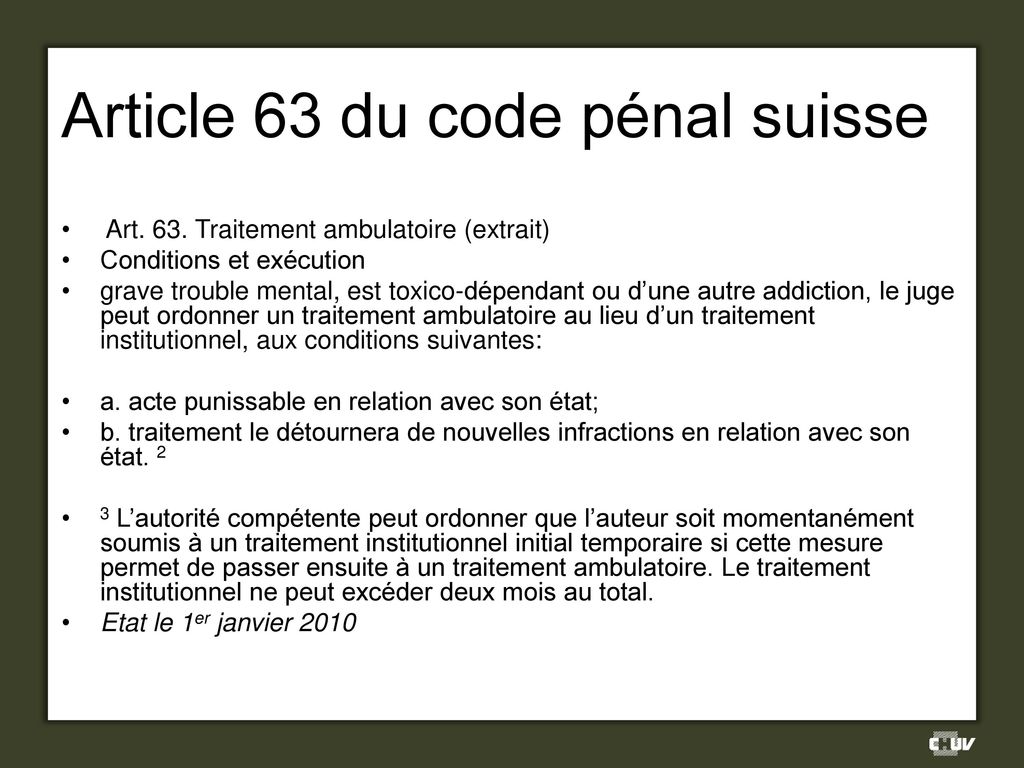 Article 63 du code pénal suisse