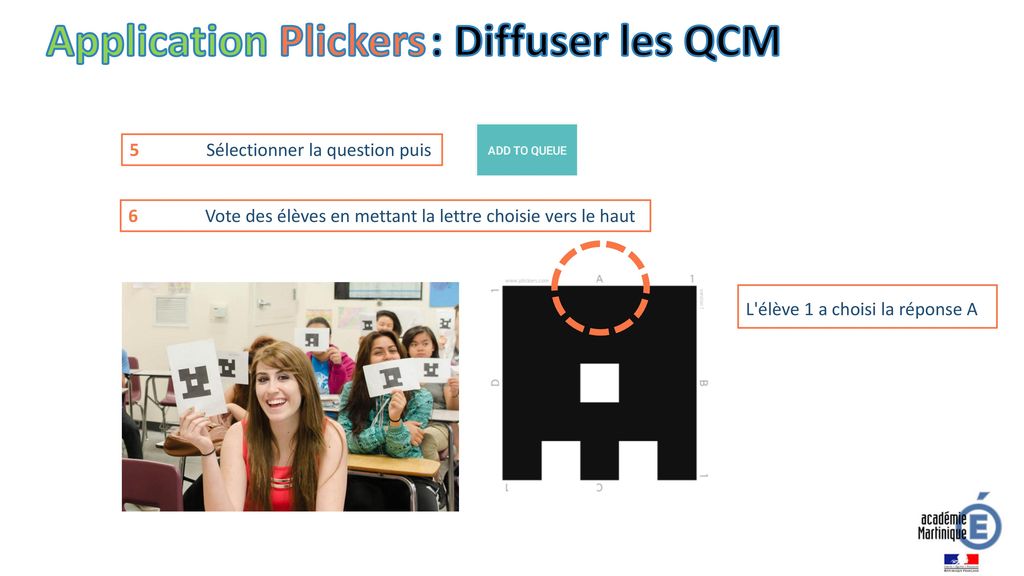 Application Plickers : Diffuser les QCM