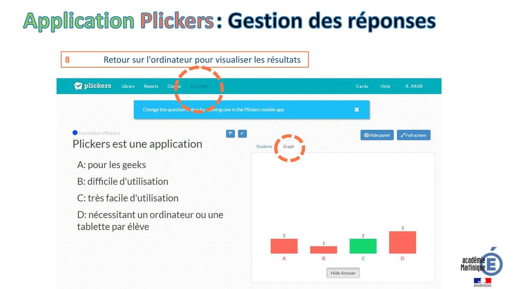 Application Plickers : Gestion des réponses