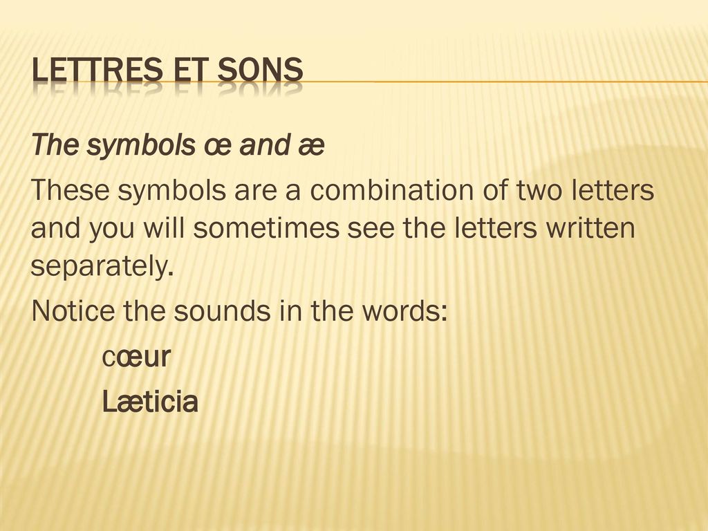 Lettres et sons