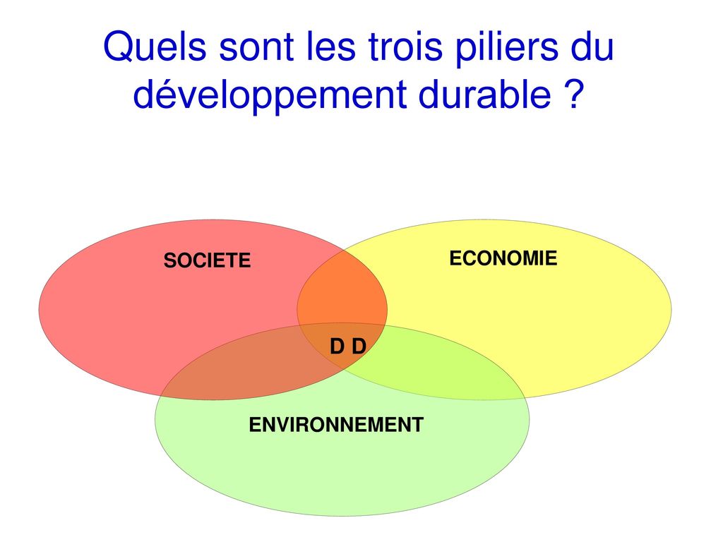 Quels sont les trois piliers du développement durable