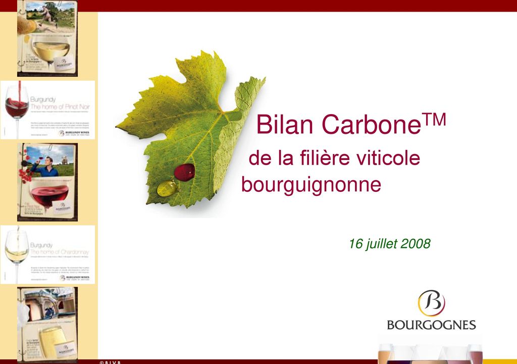 Bilan CarboneTM de la filière viticole bourguignonne