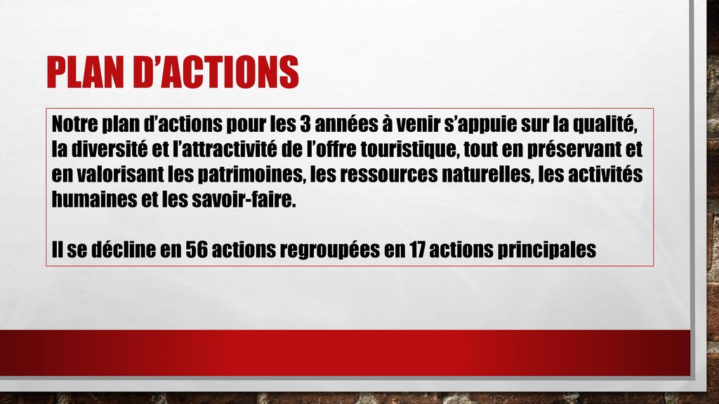 PLAN D’ACTIONS